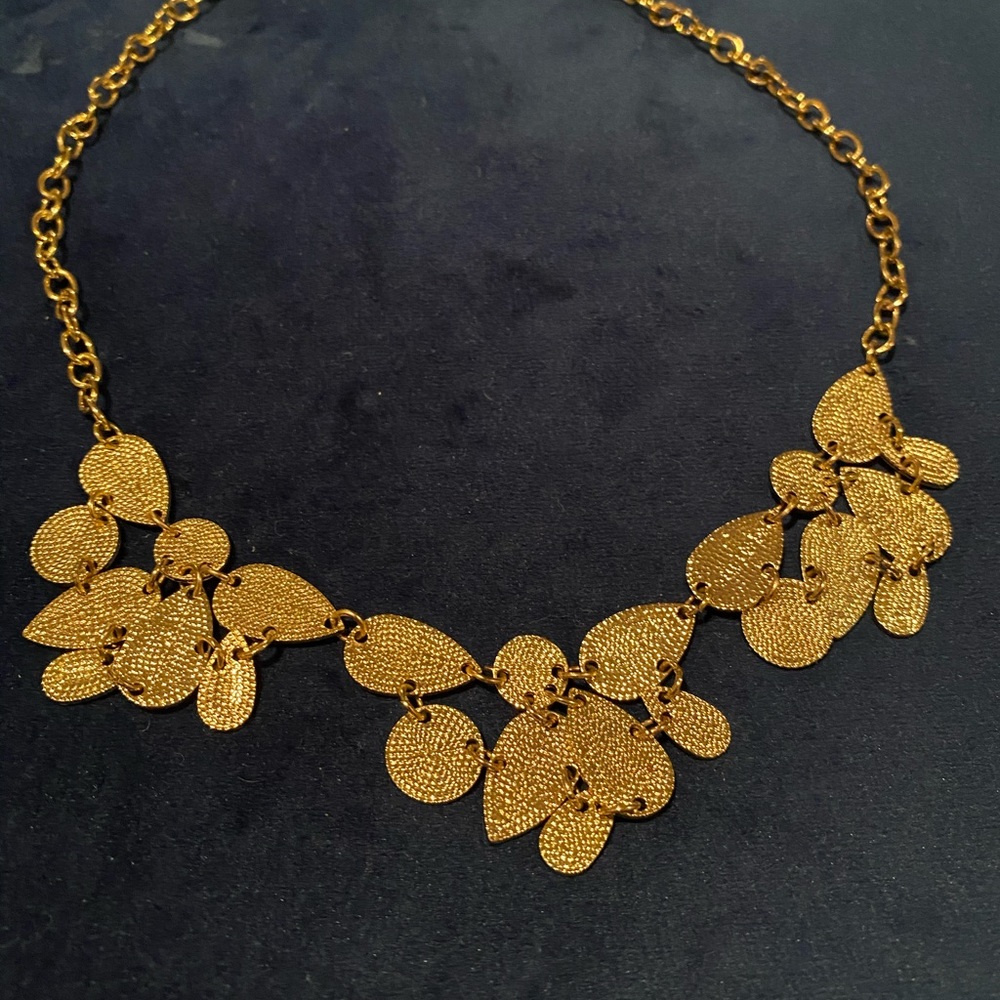 Gold “leaf” necklace